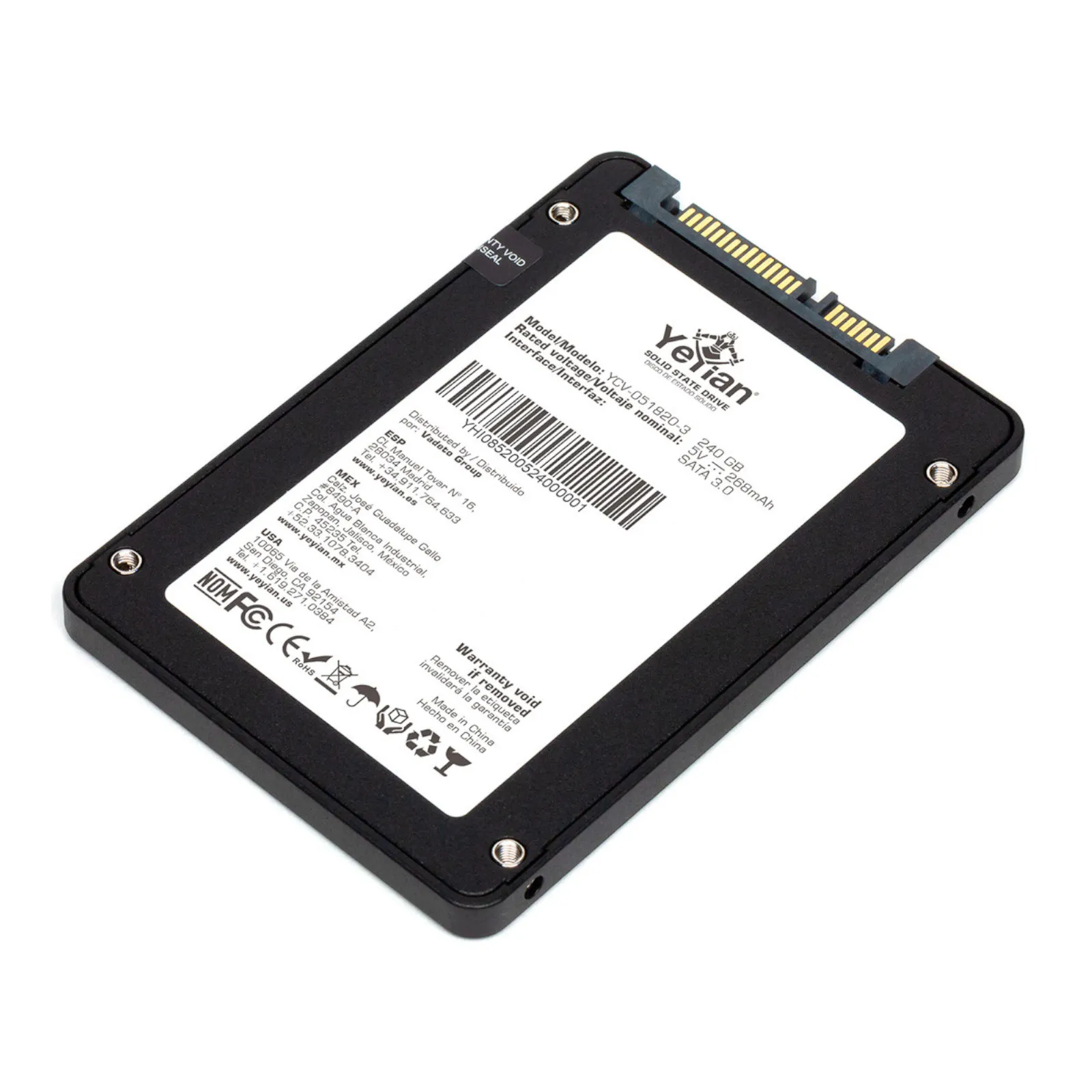 Yeyian Ycv-051820-3 Unidad Ssd Valk, 240gb, Sata3, 450mb/S, 2.5 plg