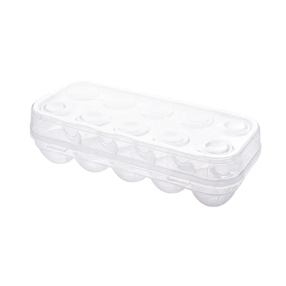 YOHA Clear Egg Storage Box Delicate 6 Girds Egg Dispenser Holder Case Refrigerator Crisper Camping Picnic Travel Portable Egg Carriage Clear-10
