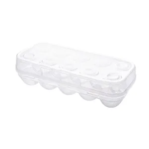YOHA Clear Egg Storage Box Delicate 6 Girds Egg Dispenser Holder Case Refrigerator Crisper Camping Picnic Travel Portable Egg Carriage Clear-10