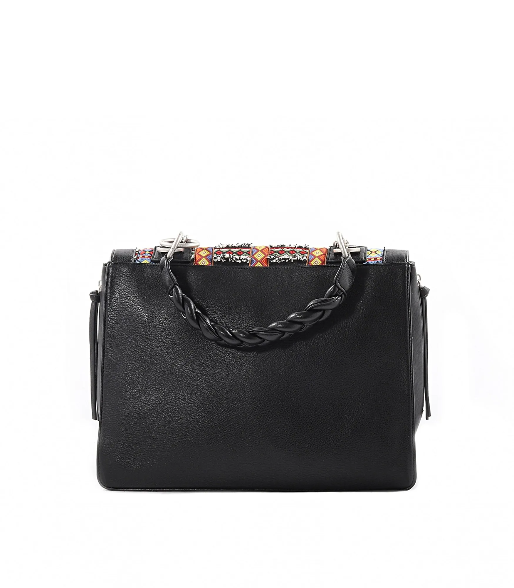 Yucatan Large Shopping Bott Vegan   Text - Combi Black