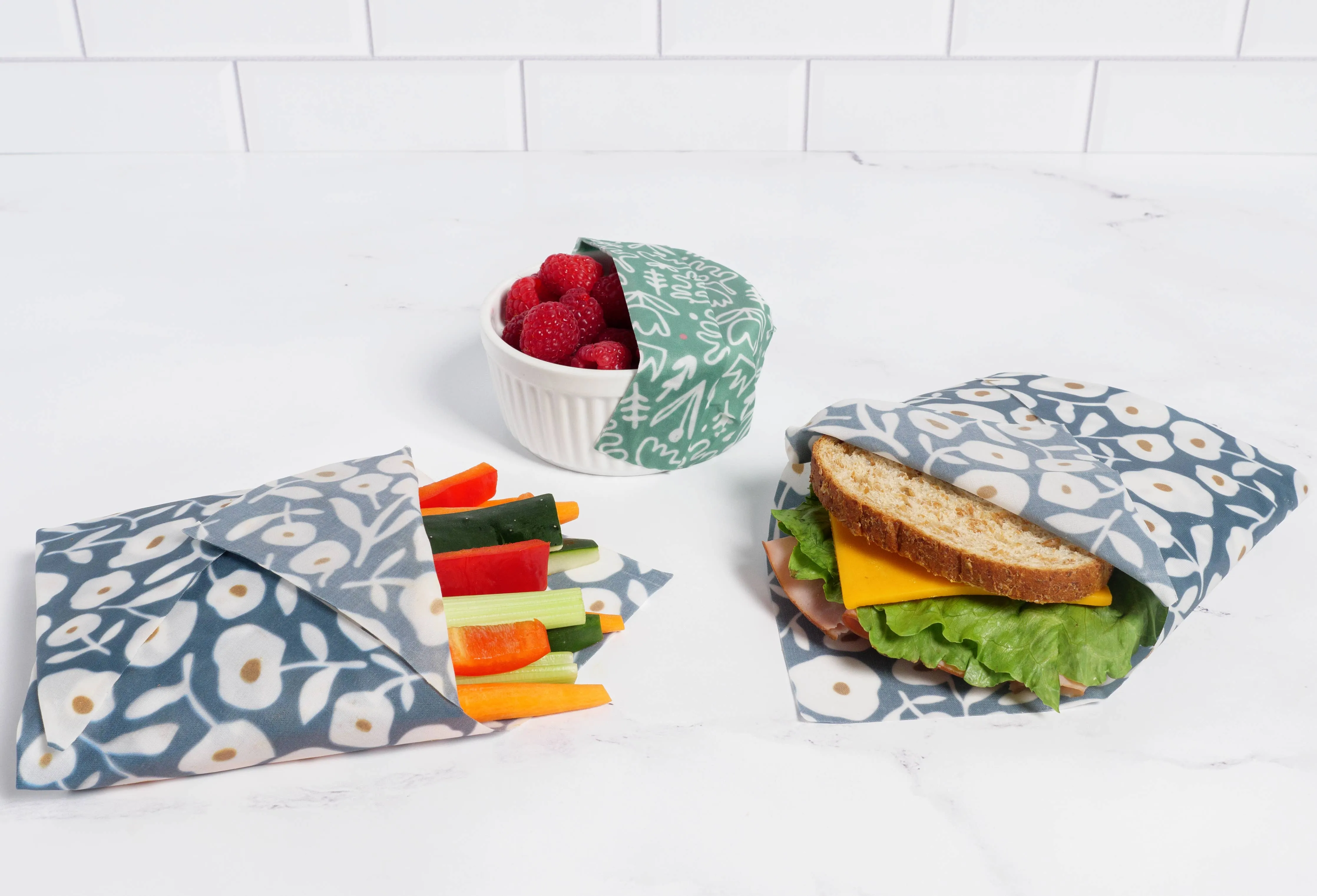Z Wraps 3-Pack Reusable Beeswax Food Wrap in Sage/Wynn