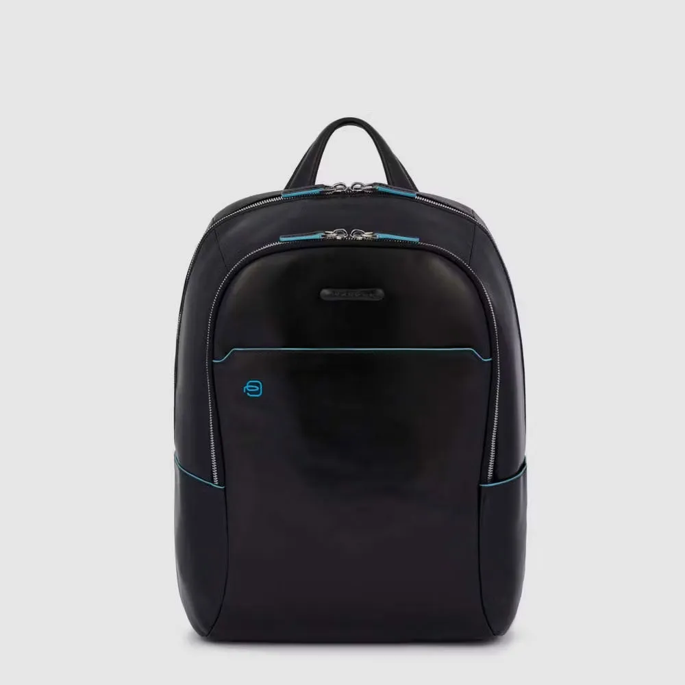 Zainetto Piquadro in Pelle con Porta Computer e porta iPad Blue Square Nero