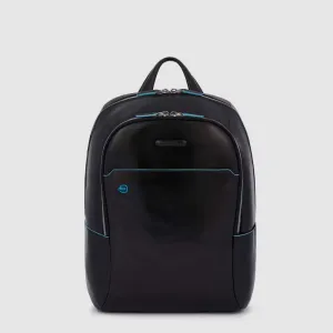 Zainetto Piquadro in Pelle con Porta Computer e porta iPad Blue Square Nero