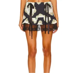 Zemeta Mini Skirt Renaissance Rose Tutu in Black Size Medium