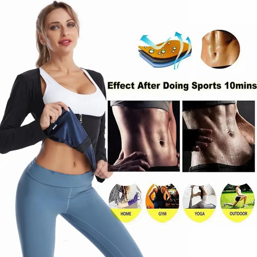 Zipper Closure Sauna Suit