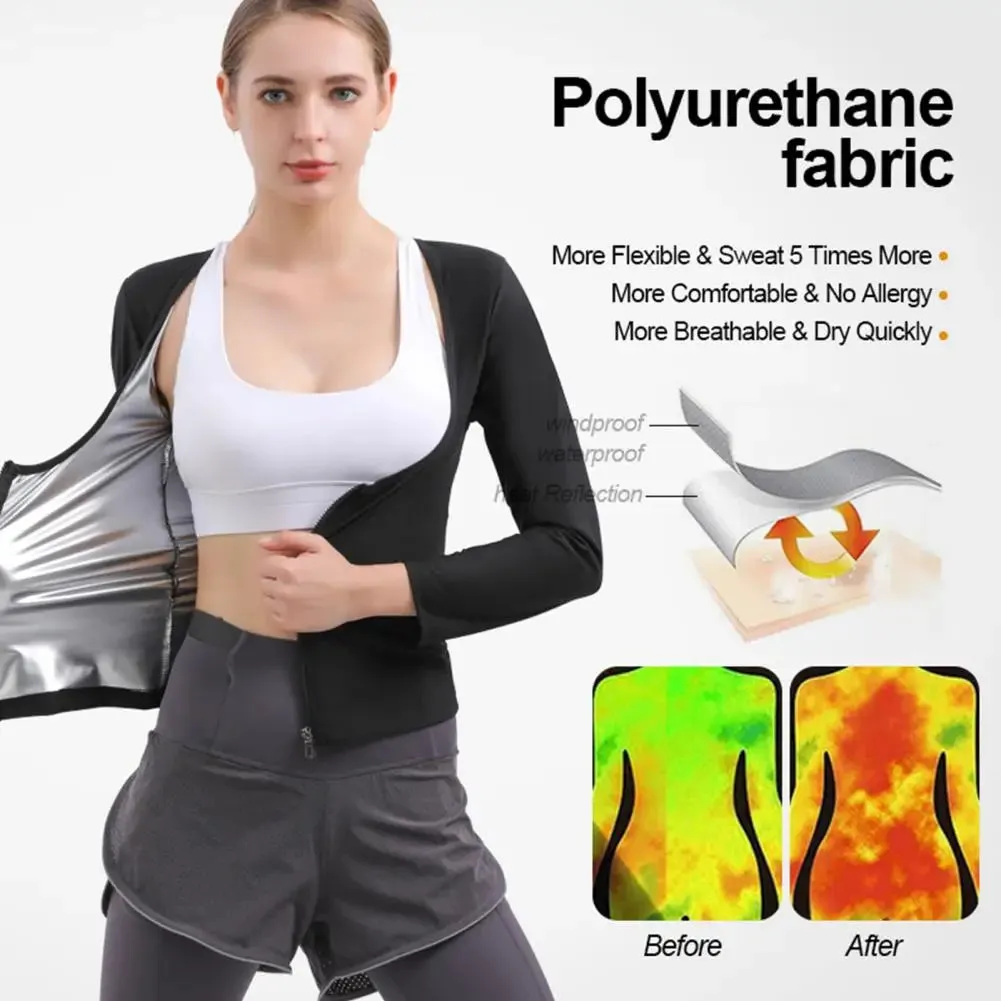 Zipper Closure Sauna Suit